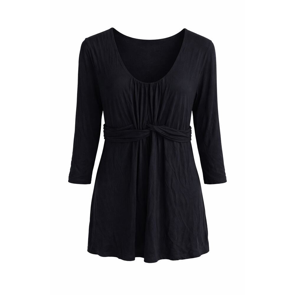 Soma Black V Neck Lounge top Black L Soft